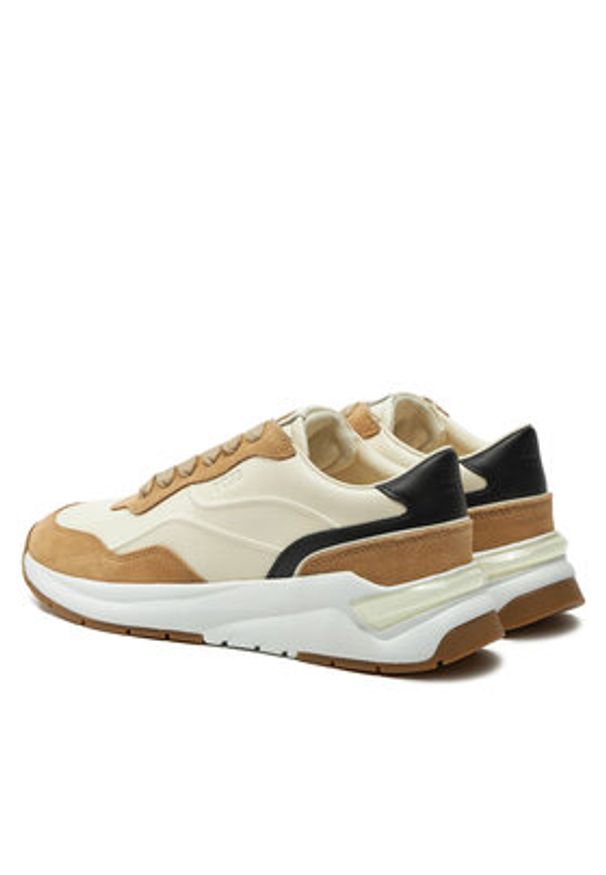BOSS Sneakersy Skylar 50536403 Beżowy. Kolor: beżowy. Materiał: skóra