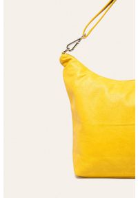 ANSWEAR - Answear - Torebka. Kolor: żółty. Wzór: gładki. Materiał: skórzane. Rozmiar: duże. Rodzaj torebki: na ramię #4