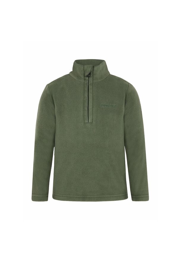 Bielizna termoaktywna dziecięca 1/4 zip Protest PRTPERFECT TD. Kolor: zielony. Materiał: poliester, polar. Sezon: zima. Sport: narciarstwo