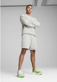 Puma - Męskie szorty dresowe PUMA × HYROX PUMA Light Gray Heather. Kolor: wielokolorowy, czarny, szary. Materiał: dresówka. Sport: fitness