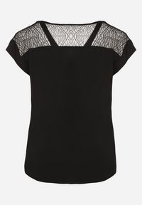 Born2be - Czarna Bluzka z Wiskozy z Przezroczystymi Wstawkami Zelauri. Okazja: na co dzień. Kolor: czarny. Materiał: wiskoza. Styl: casual, elegancki #7