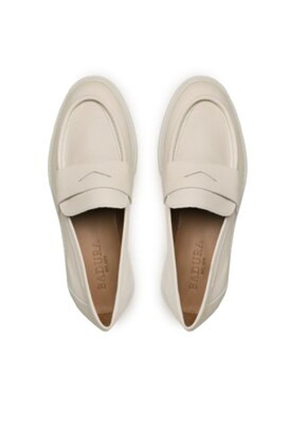 Badura Loafersy AMANTEA-E23-28180N Beżowy. Kolor: beżowy. Materiał: skóra