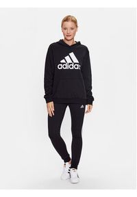 Adidas - adidas Bluza HZ5804 Czarny Loose Fit. Kolor: czarny. Materiał: bawełna