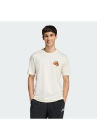 Adidas - Koszulka Z Nadrukiem Snack Bubble Gum. Kolor: biały. Materiał: guma. Wzór: nadruk. Sport: fitness #1