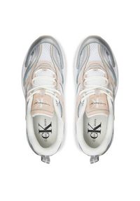 Calvin Klein Jeans Sneakersy Retro Tennis Low Lace Mh Ml Mr YW0YW01381 Biały. Kolor: biały