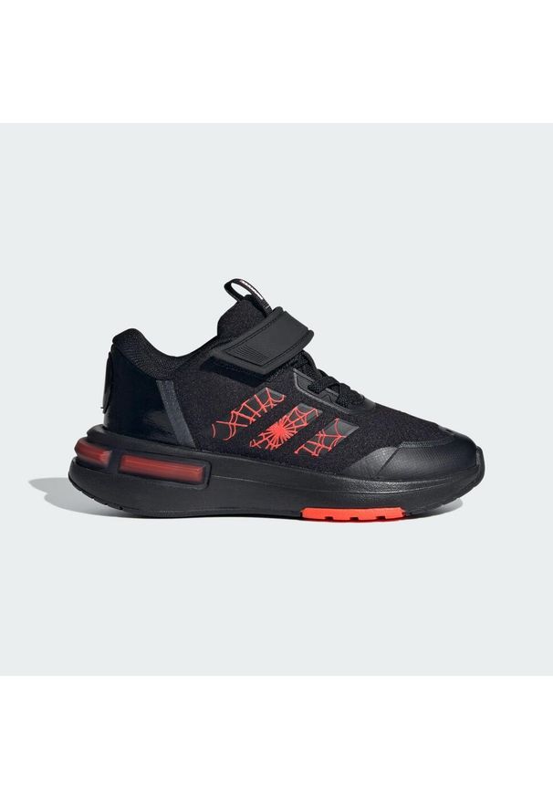 Adidas - Buty Marvel's Spider-Man Racer Kids. Kolor: czarny, czerwony, wielokolorowy. Materiał: materiał. Wzór: motyw z bajki. Model: Adidas Racer