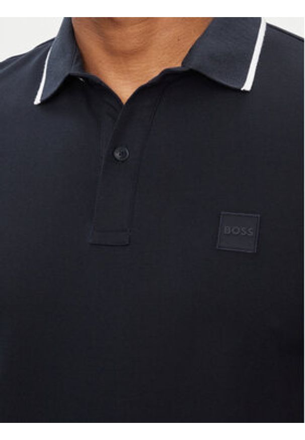 BOSS - Boss Polo Passertip 50507699 Granatowy Slim Fit. Typ kołnierza: polo. Kolor: niebieski. Materiał: bawełna