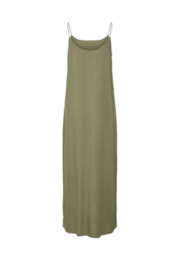 Pieces Sukienka letnia Pia 17151884 Zielony Loose Fit. Kolor: zielony. Materiał: len. Sezon: lato
