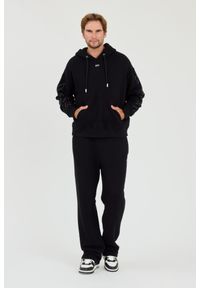 OFF-WHITE Czarna męska bluza haftowana Stitch Arr Skate Hoodie, Rozmiar L. Kolor: czarny. Wzór: haft #5