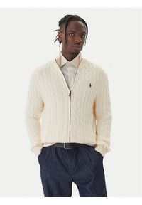 Polo Ralph Lauren Sweter 710899975005 Écru Regular Fit. Typ kołnierza: polo. Materiał: bawełna
