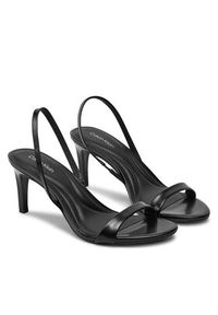 Calvin Klein Sandały Heel D'Orsay Sandal 70 - Brush L HW0HW02265 Czarny. Kolor: czarny. Materiał: skóra #4