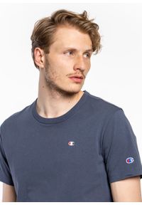 Koszulka Champion Premium Small C Logo T-Shirt (214674-BS514). Kolor: niebieski. Materiał: materiał