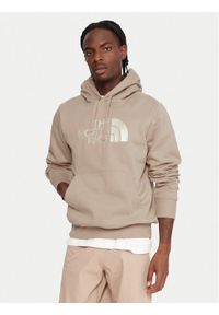 The North Face Bluza Drew Peak NF0A89EM Beżowy Regular Fit. Kolor: beżowy. Materiał: bawełna