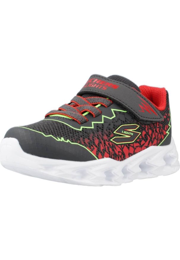 skechers - Tenisówki Skechers Model Vortex 2.0 Kolor Szary. Kolor: czerwony, szary, wielokolorowy. Materiał: syntetyk, tkanina. Model: Skechers Sport. Sport: turystyka piesza