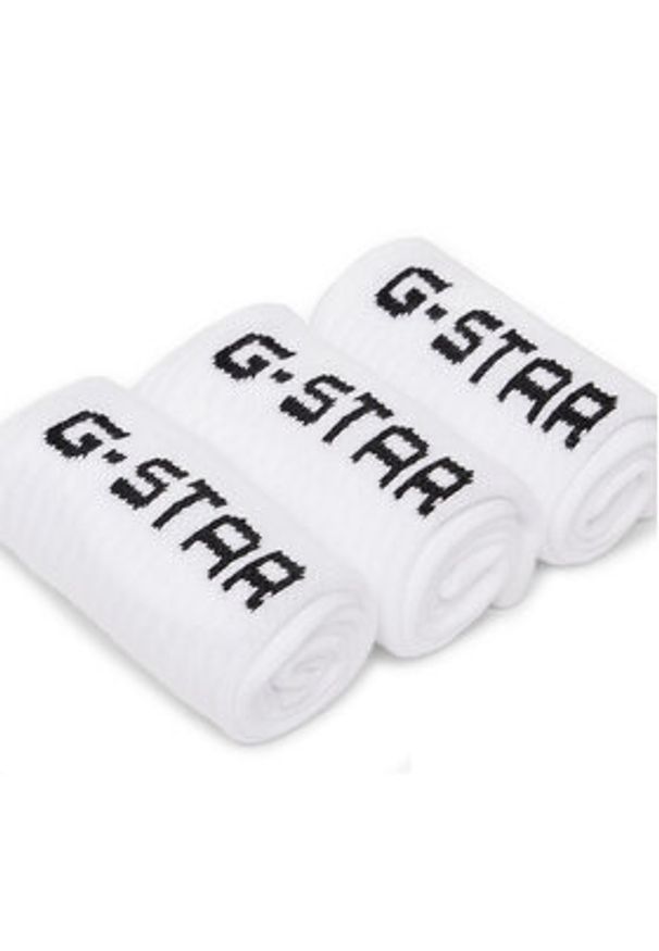 G-Star RAW - G-Star Raw Skarpety AS_G_STAR_001W_SS25 (3-PACK) Biały. Kolor: biały. Materiał: materiał, bawełna