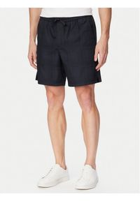 BOSS Szorty materiałowe Sandrew 50559371 Granatowy Regular Fit. Kolor: niebieski. Materiał: bawełna #1