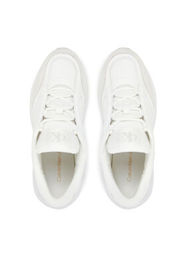 Calvin Klein Jeans Sneakersy Retro Tennis Mg Mix YW0YW01743 Biały. Kolor: biały. Materiał: materiał