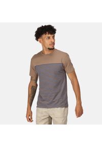 Regatta - Shorebay męska turystyczna koszulka z krótkim rękawem. Kolor: brązowy. Długość rękawa: krótki rękaw. Długość: krótkie