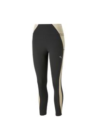 Legginsy Sportowe Damskie Puma Evostripe 7/8. Kolor: czarny, beżowy, wielokolorowy. Materiał: dresówka