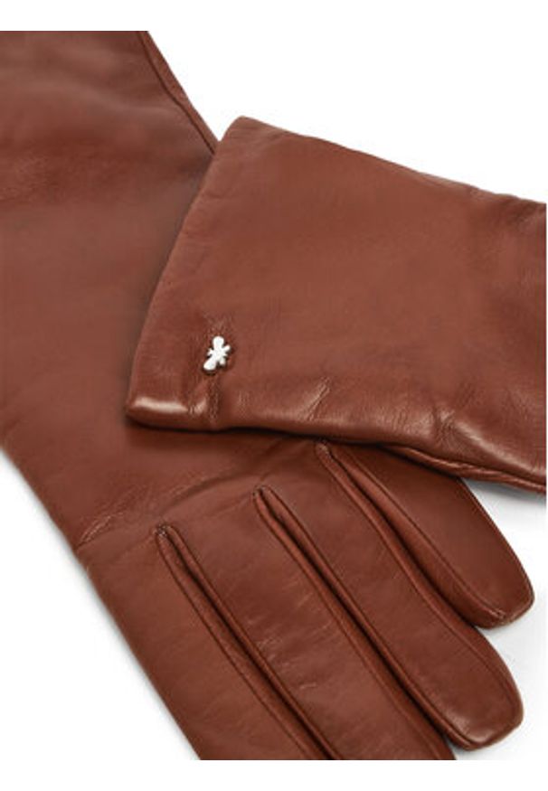 Weekend Max Mara Rękawiczki Damskie Senapeshort 2525566035 Brązowy. Kolor: brązowy. Materiał: skóra