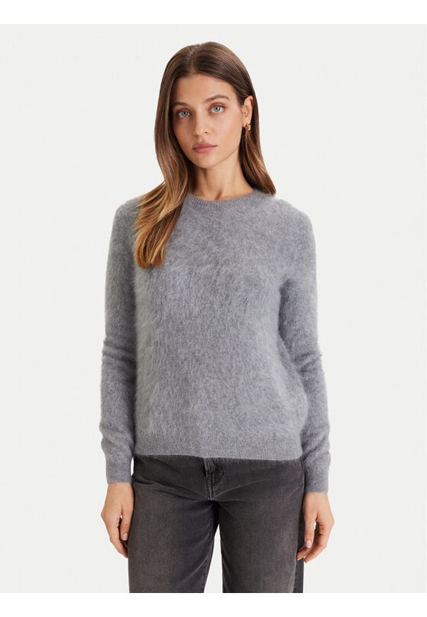 ViCOLO Sweter 22066F Szary Regular Fit. Kolor: szary. Materiał: kaszmir