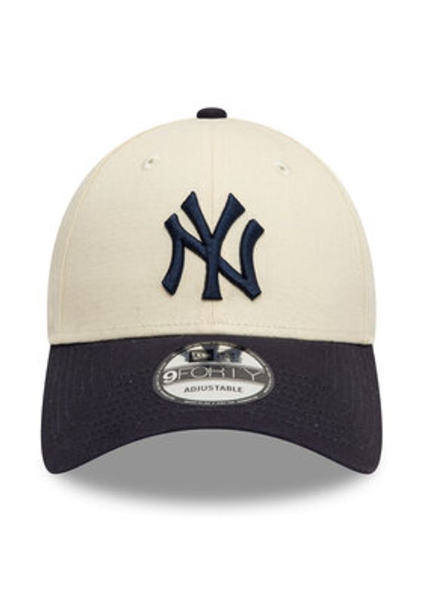 New Era Czapka z daszkiem Colourblock 9Forty New York Yankees 60595215 Beżowy. Kolor: beżowy. Materiał: bawełna, materiał