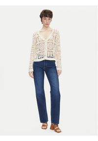 Pepe Jeans Kardigan Olympia PL702273 Beżowy Regular Fit. Kolor: beżowy. Materiał: bawełna #4