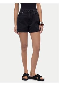 Vero Moda Szorty jeansowe Zuri 10279493 Czarny Regular Fit. Kolor: czarny. Materiał: bawełna