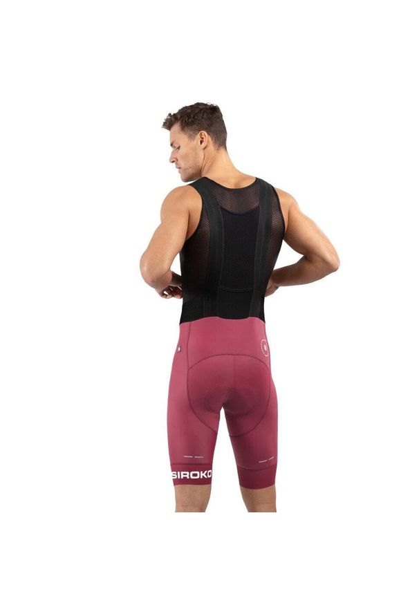 SIROKO - Męskie spodenki rowerowe z szelkami Kolarstwo Siroko BX Bionaz. Kolor: wielokolorowy, czarny, brązowy. Materiał: nylon. Sport: kolarstwo