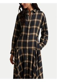 Polo Ralph Lauren Sukienka koszulowa 211A12167001 Brązowy A-Line Fit. Typ kołnierza: polo. Kolor: brązowy. Materiał: bawełna. Typ sukienki: koszulowe #5