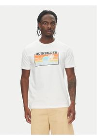 Quiksilver T-Shirt EQYZT08065 Biały Regular Fit. Kolor: biały. Materiał: bawełna