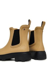 TOMMY HILFIGER - Tommy Hilfiger Kalosze Rubber Flag Cleated FW0FW08637 Brązowy. Kolor: brązowy. Materiał: guma #4