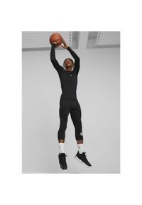 Puma - Męska koszulka z długim rękawem do koszykówki Hoops Team PUMA Black. Kolor: czarny. Długość rękawa: długi rękaw. Długość: długie. Sport: koszykówka