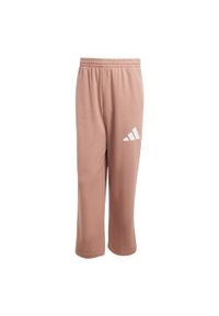 Adidas - Spodnie Essentials Wide Leg 3 Bar Logo. Kolor: biały, wielokolorowy, różowy. Materiał: materiał
