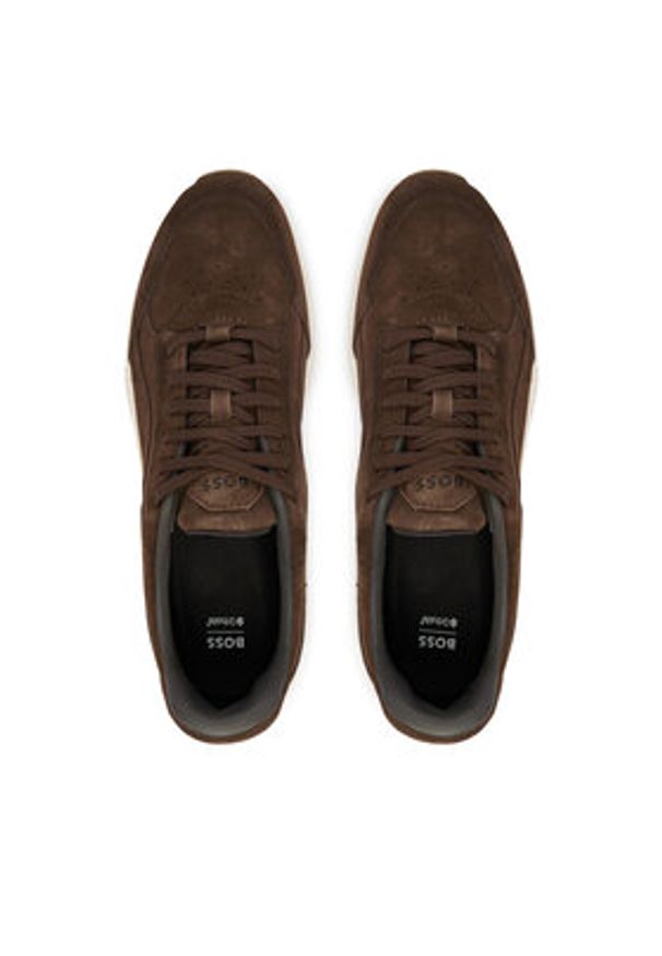 BOSS Sneakersy Ttnm Evo 50563920 Brązowy. Kolor: brązowy. Materiał: zamsz, skóra