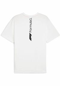 Puma - Męska koszulka F1® ESS+ o luźnym kroju z grafiką PUMA White. Kolor: biały