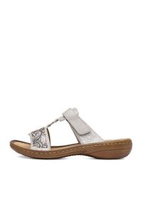 Rieker Klapki CEO-608K2-40 Srebrny. Kolor: srebrny. Materiał: skóra #2
