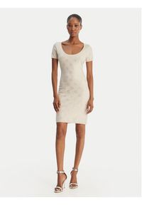Guess Sukienka dzianinowa W6RK92 Z3JD2 Beżowy Regular Fit. Kolor: beżowy. Materiał: syntetyk #5
