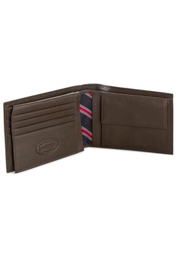 TOMMY HILFIGER - Tommy Hilfiger Duży Portfel Męski Eton Cc Flap And Coin Pocket AM0AM00652/83362 Brązowy. Kolor: brązowy. Materiał: skóra