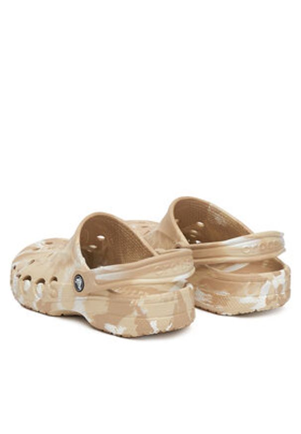 Crocs Klapki BAYA MARBLED CLOG 206935-2ZM Beżowy. Kolor: beżowy