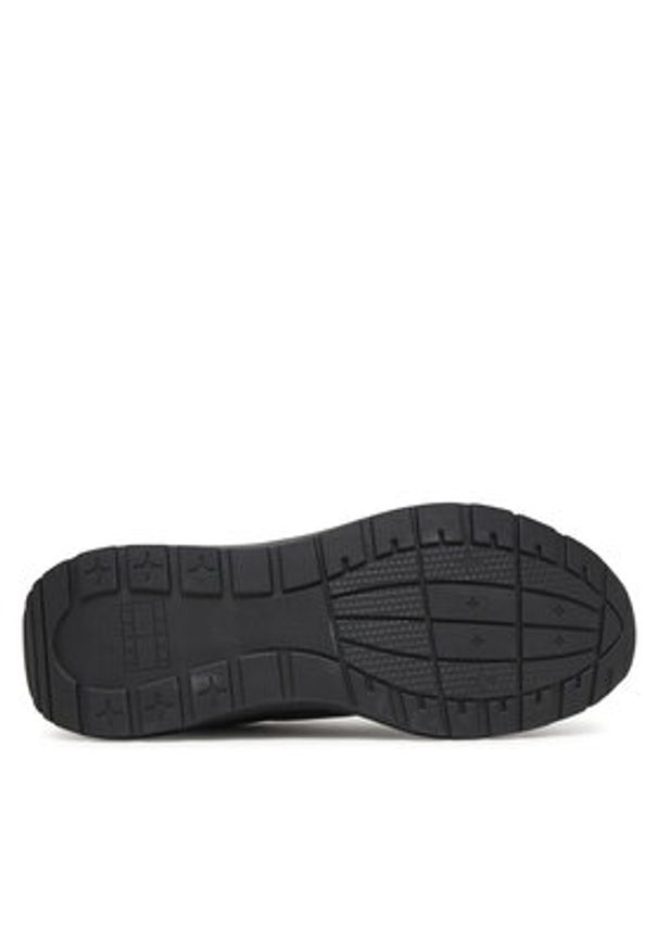 Tommy Jeans Sneakersy Tjm Runner Leather EM0EM01621 Czarny. Kolor: czarny. Materiał: skóra