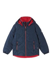 Kurtka puchowa dziecięca Reima Fossila z kapturem. Typ kołnierza: kaptur. Kolor: niebieski. Materiał: puch. Sezon: zima. Sport: narciarstwo #1