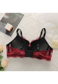 Intica - Biustonosz koronkowy plus size z wsparciem Sofieke. Kolekcja: plus size. Kolor: czerwony. Materiał: koronka #4