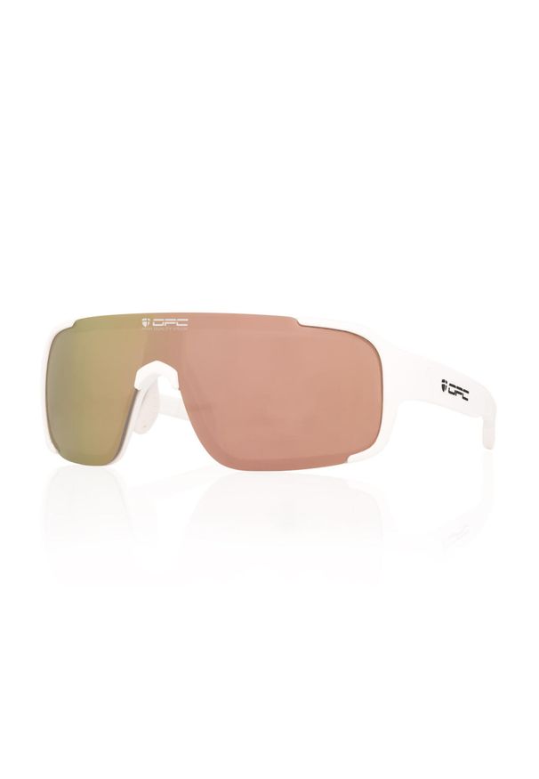 OPC - Okulary przeciwsłoneczne ALL ROUND JET I Matt White/ Gold REVO + ETUI. Kolor: różowy, biały, wielokolorowy, żółty