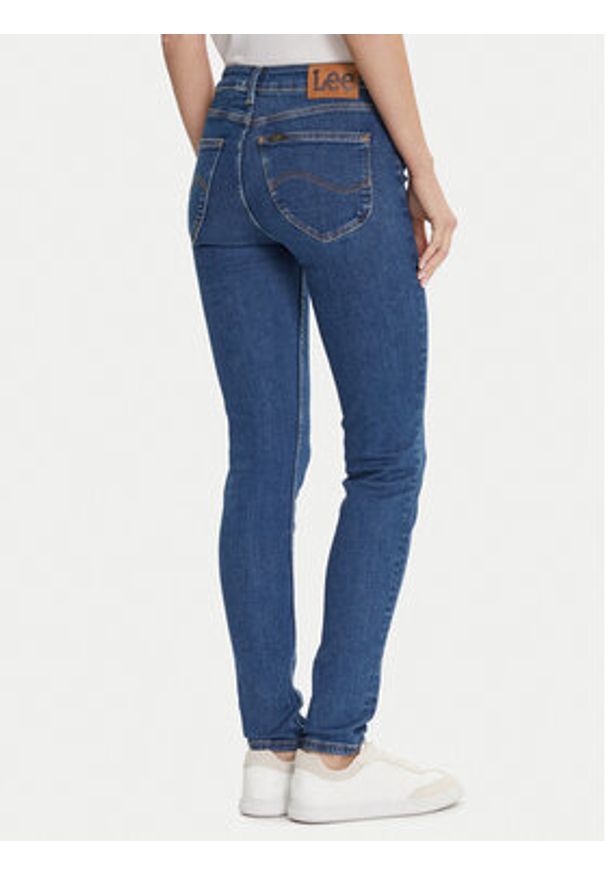 Lee Jeansy Scarlett 112363594 Niebieski Skinny Fit. Kolor: niebieski