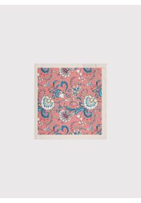 Pako Lorente - PAKO LORENTE – Różowa poszetka w kwiatowy wzór. Kolor: różowy. Materiał: poliester. Wzór: kwiaty #1