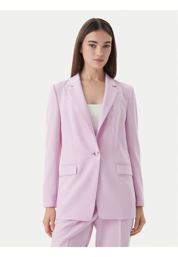 BOSS Marynarka Jocaluah 50490053 Fioletowy Regular Fit. Kolor: fioletowy. Materiał: syntetyk