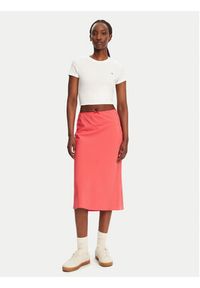 Tommy Jeans Spódnica midi Tjw Midi Aop Skirt DW0DW20272 Koralowy Regular Fit. Kolor: pomarańczowy. Materiał: syntetyk #2
