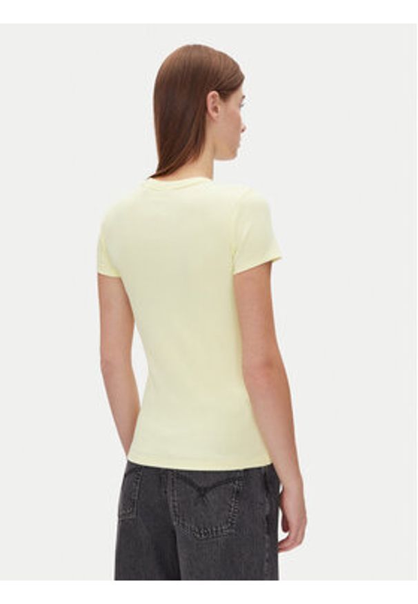Hugo - HUGO T-Shirt Easy Tee_B 50523924 Żółty Slim Fit. Kolor: żółty. Materiał: bawełna