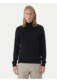 Calvin Klein Golf LV04LD317G Czarny Regular Fit. Typ kołnierza: golf. Kolor: czarny. Materiał: wełna
